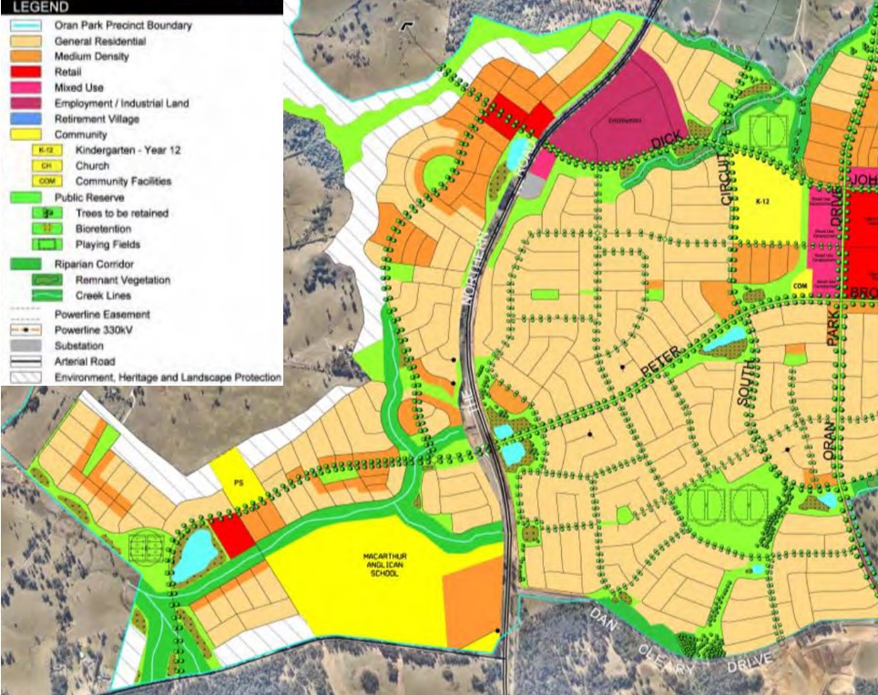 Oran Park Precinct Indicative Layout Plan
